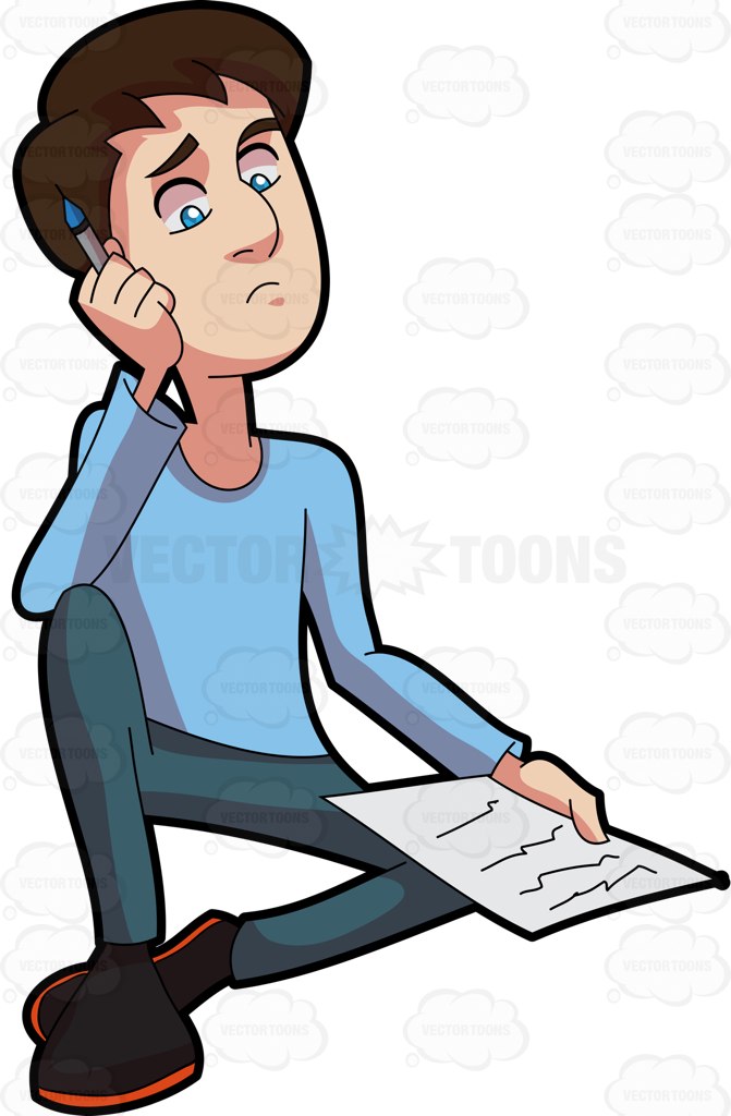 person thinking clipart cartoon - Clipground