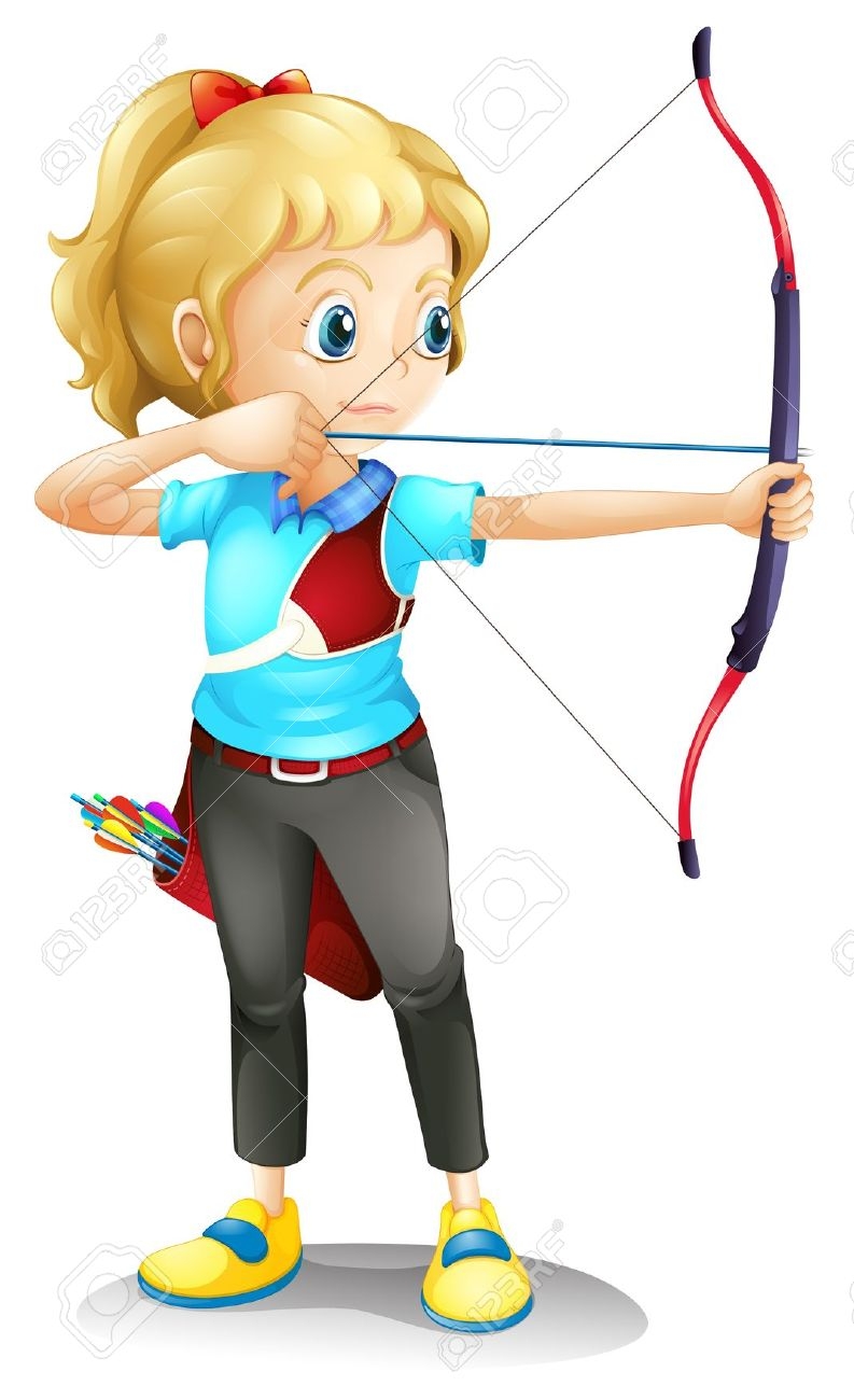 archery couple silhouette clipart - Clipground