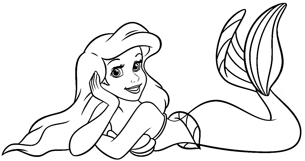 ariel black and white clipart - Clipground