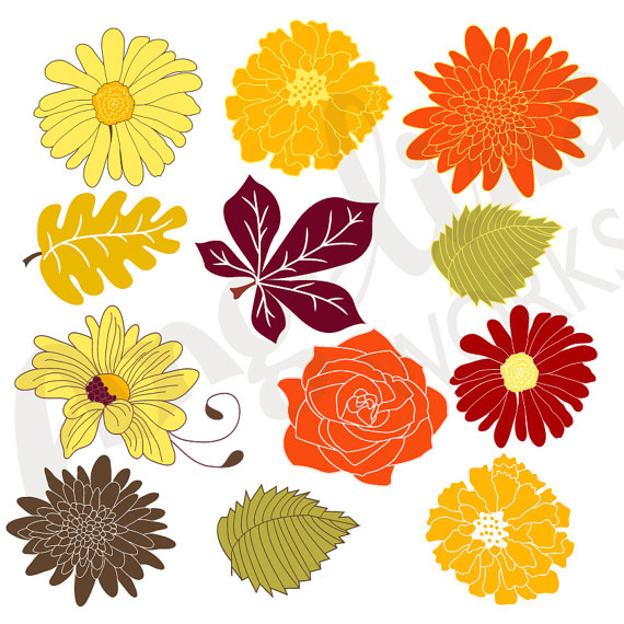 free clipart of fall flowers - photo #20