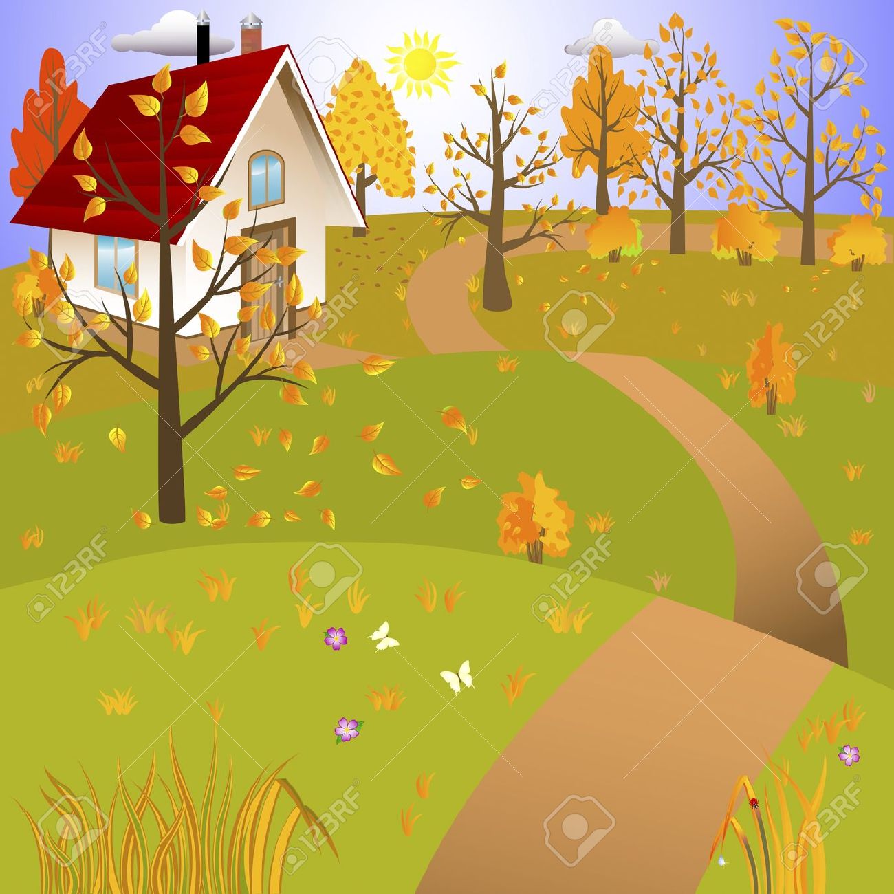 free clipart of fall scenes - photo #41