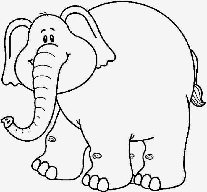 baby elephant head clipart black and white - Clipground