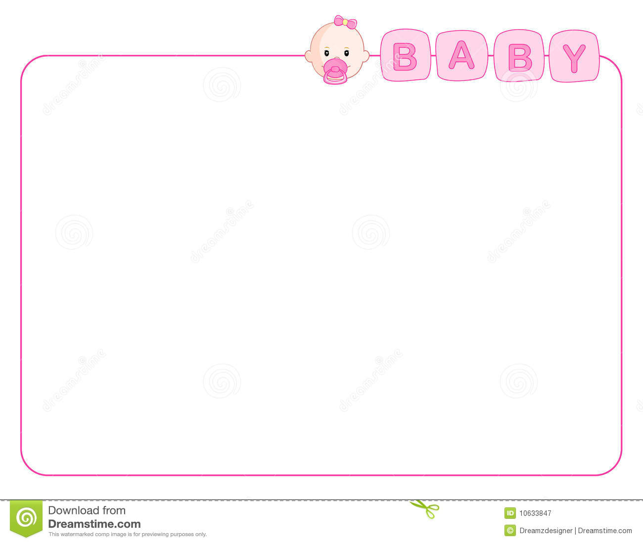 baby girl clip art borders free - photo #27