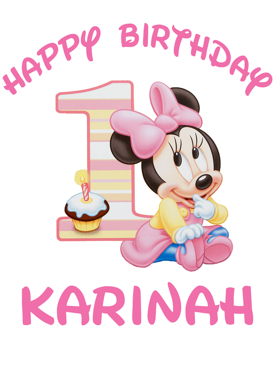 baby minnie mouse 1st birthday clipart - Clipground