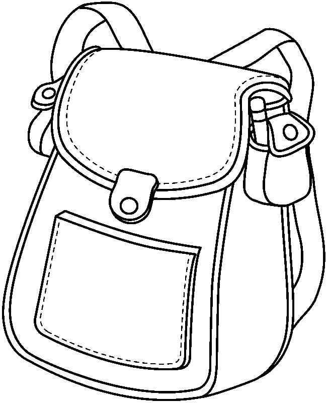 bookbag clipart black and white - Clipground