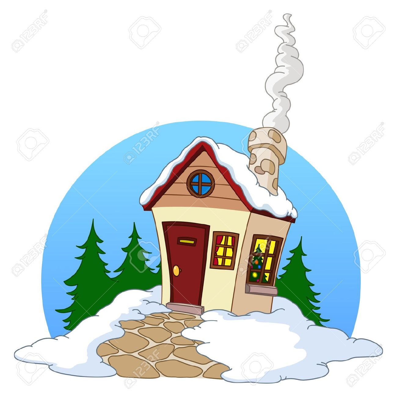clipart house with snow - photo #48