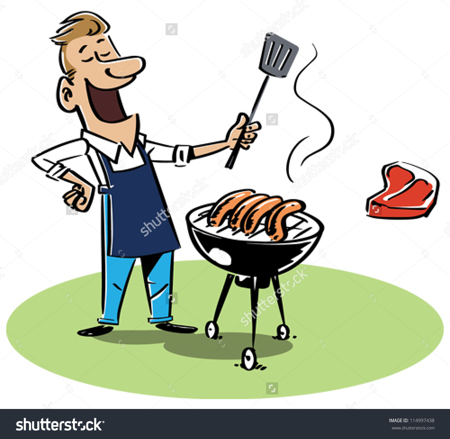 clipart of man grilling - photo #29