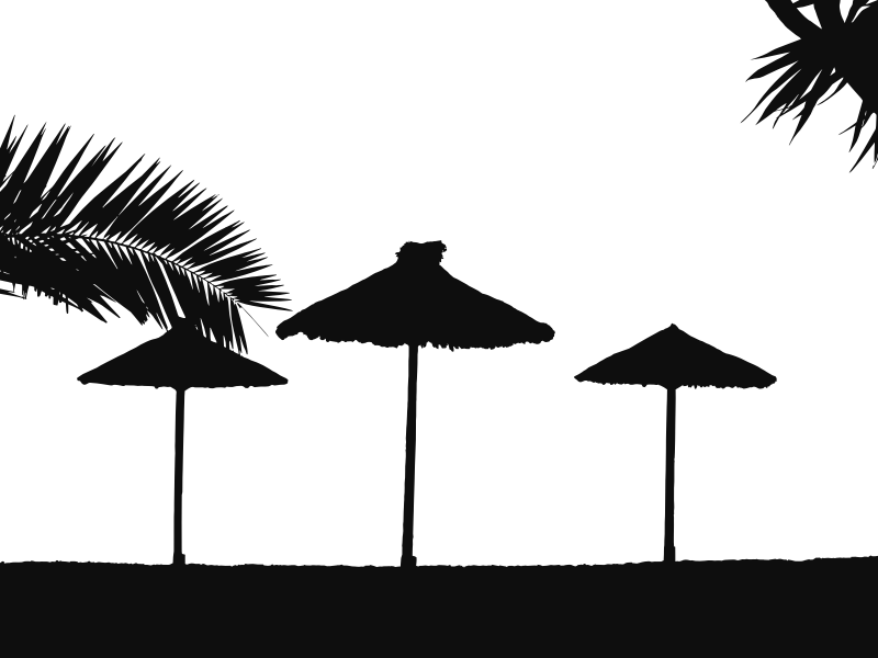 beach silhouette png clipart - Clipground