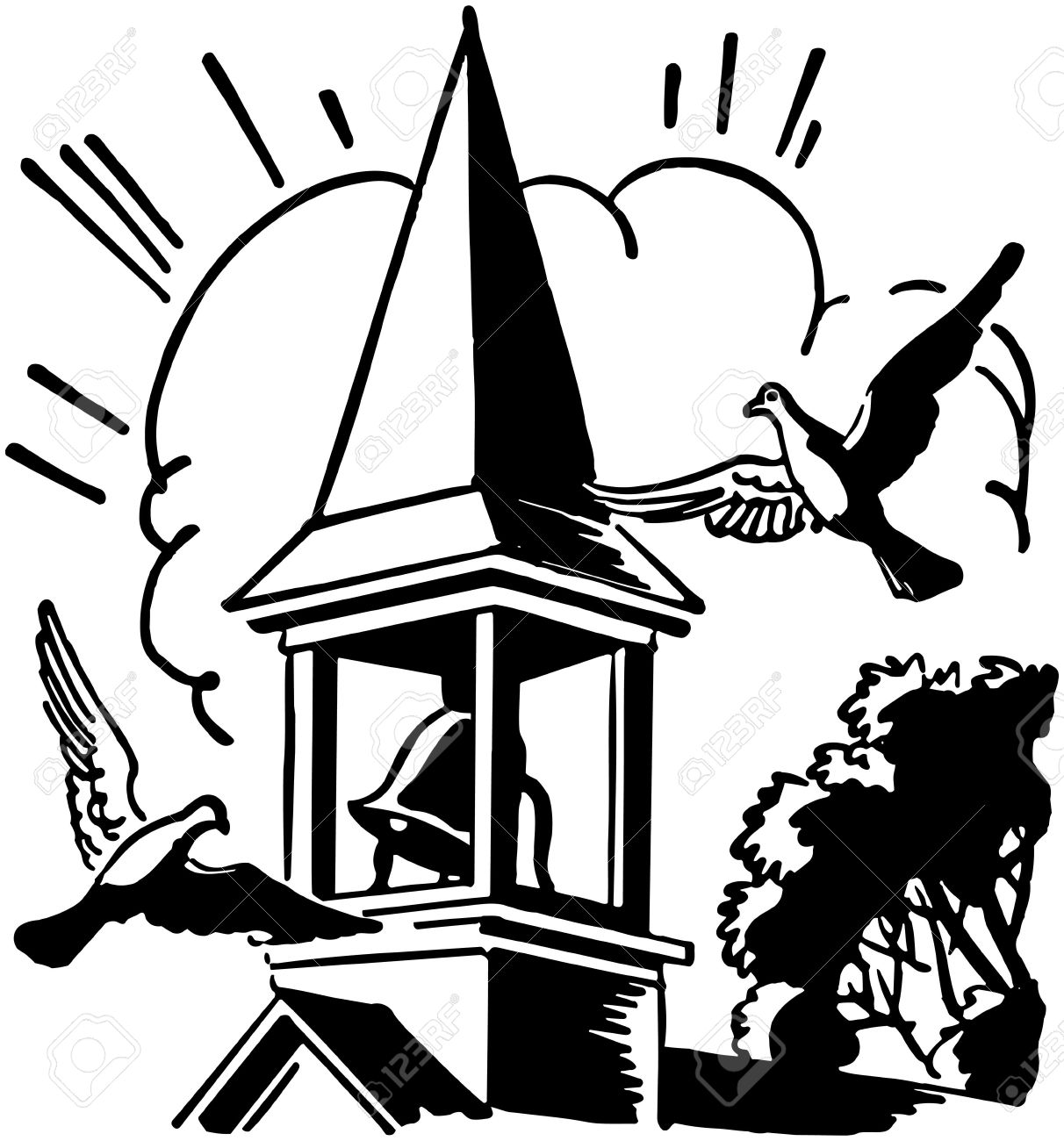 Bell tower clipart - Clipground
