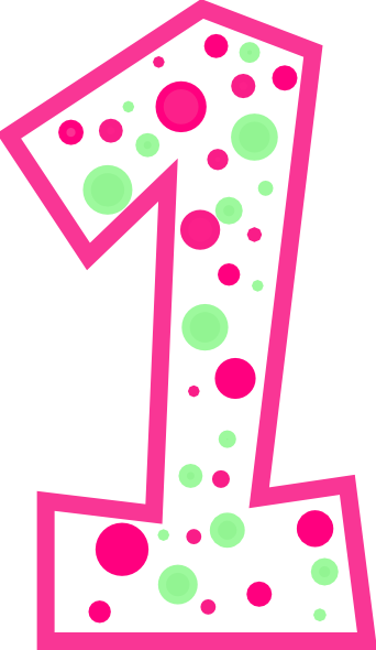 big polka dot clipart of the number 1 - Clipground