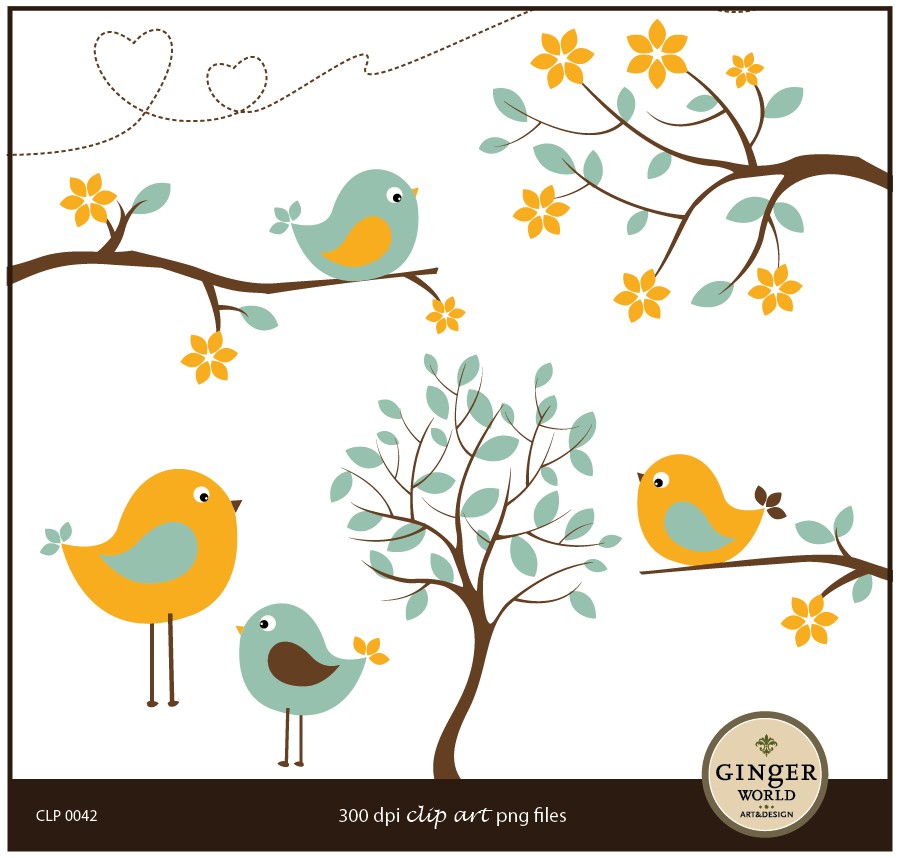 clipart flowers and birds - photo #37