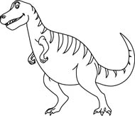 black and white clipart dinosaur - Clipground