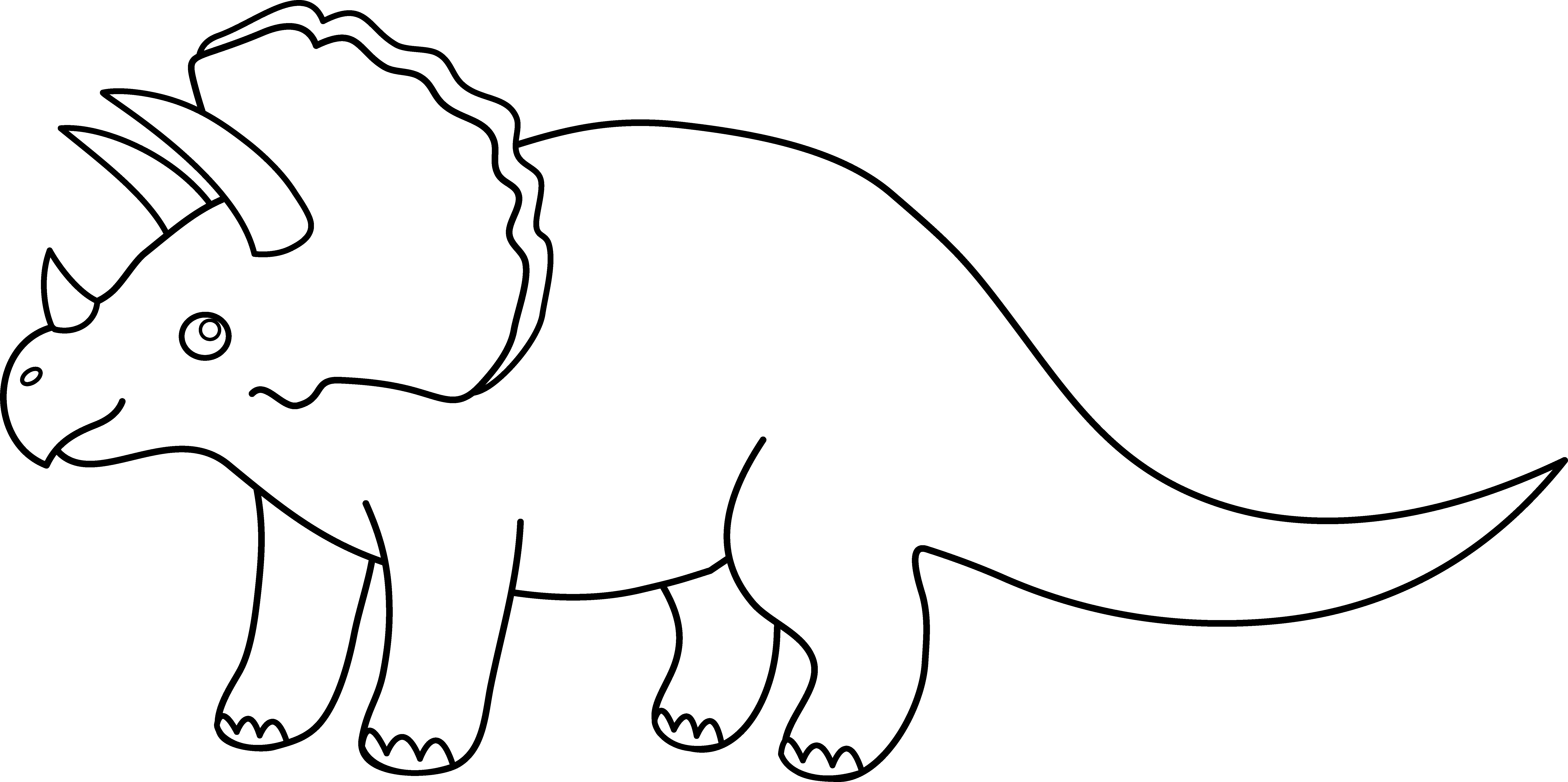 clipart outline of dinosaur - Clipground