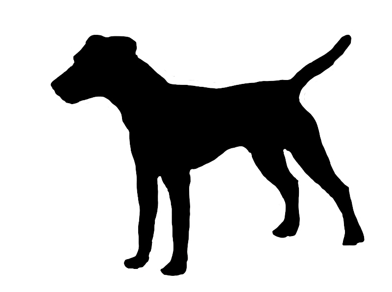 free clipart of dogs black and white - photo #33