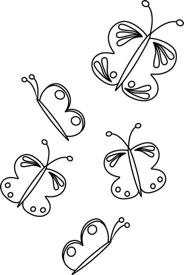 Black white butterfly clipart - Clipground