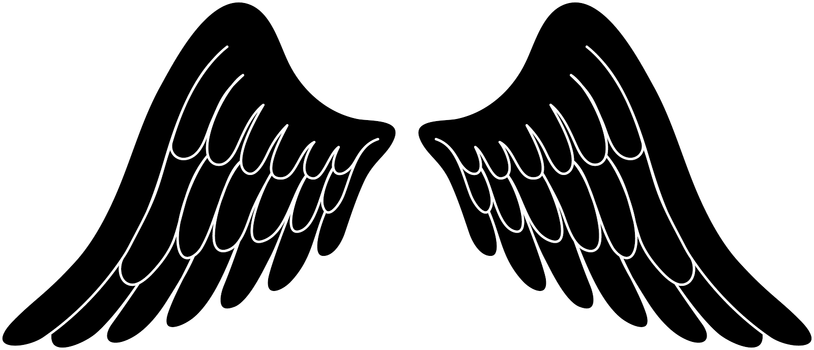 Black wings clipart - Clipground