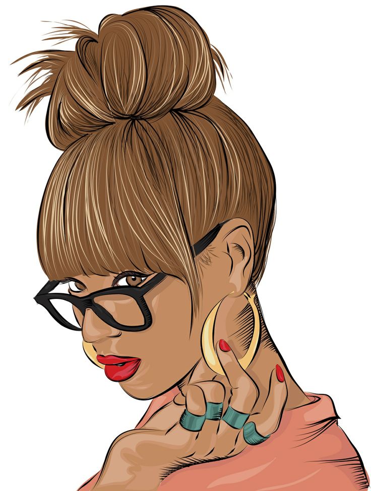 black women color caricature clipart - Clipground