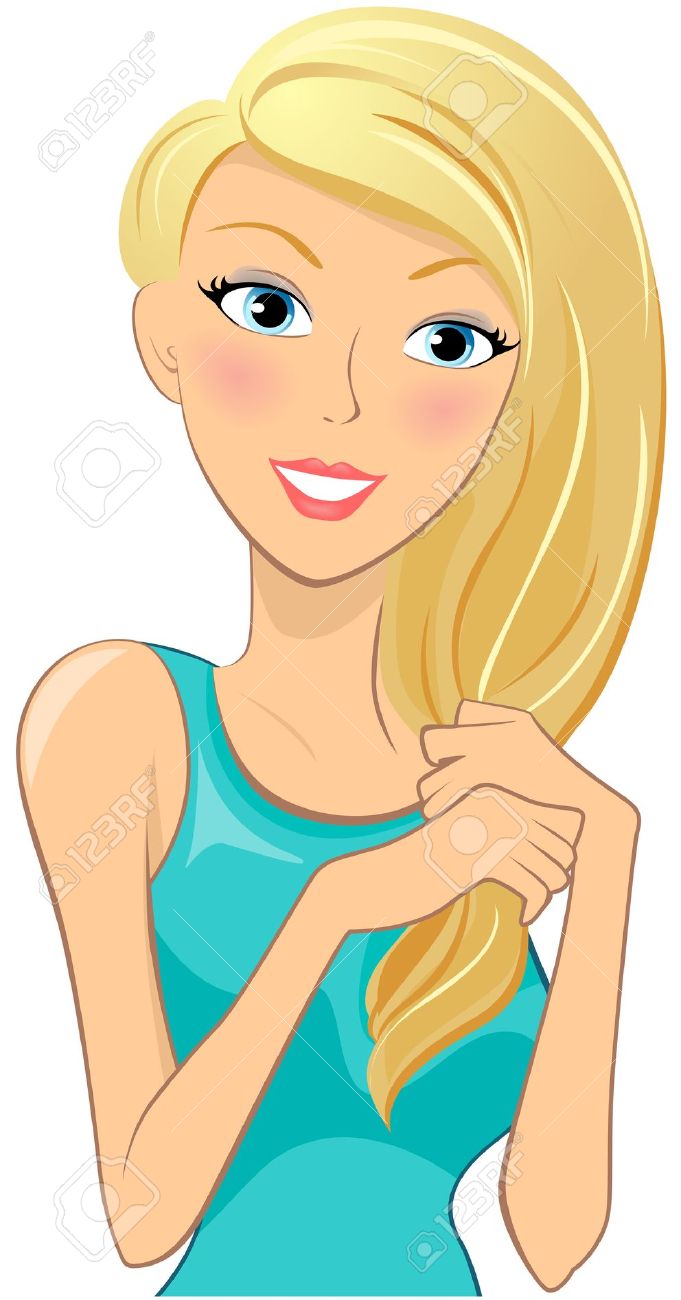 blonde haired girl clipart - photo #6