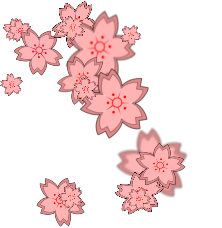 Blossom petals clipart - Clipground