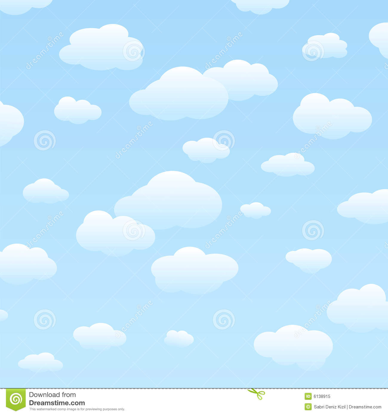 Blue Sky With Clouds Background Clip Art