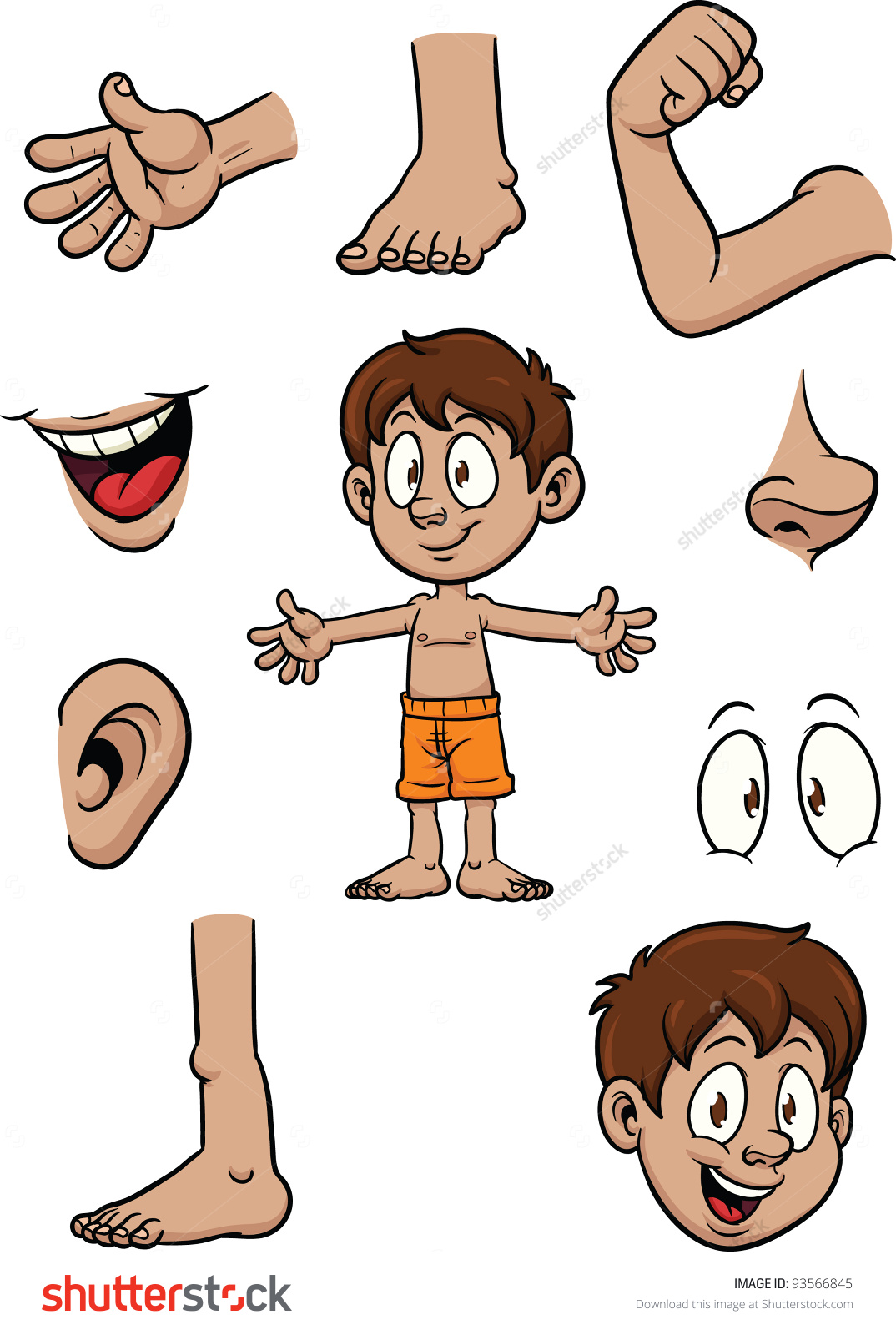 face parts body clipart - Clipground