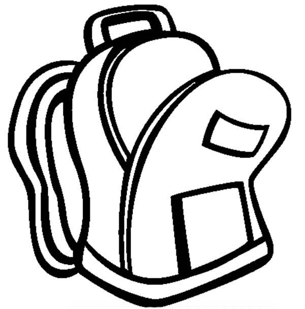 book bag clipart black and white - Clipground