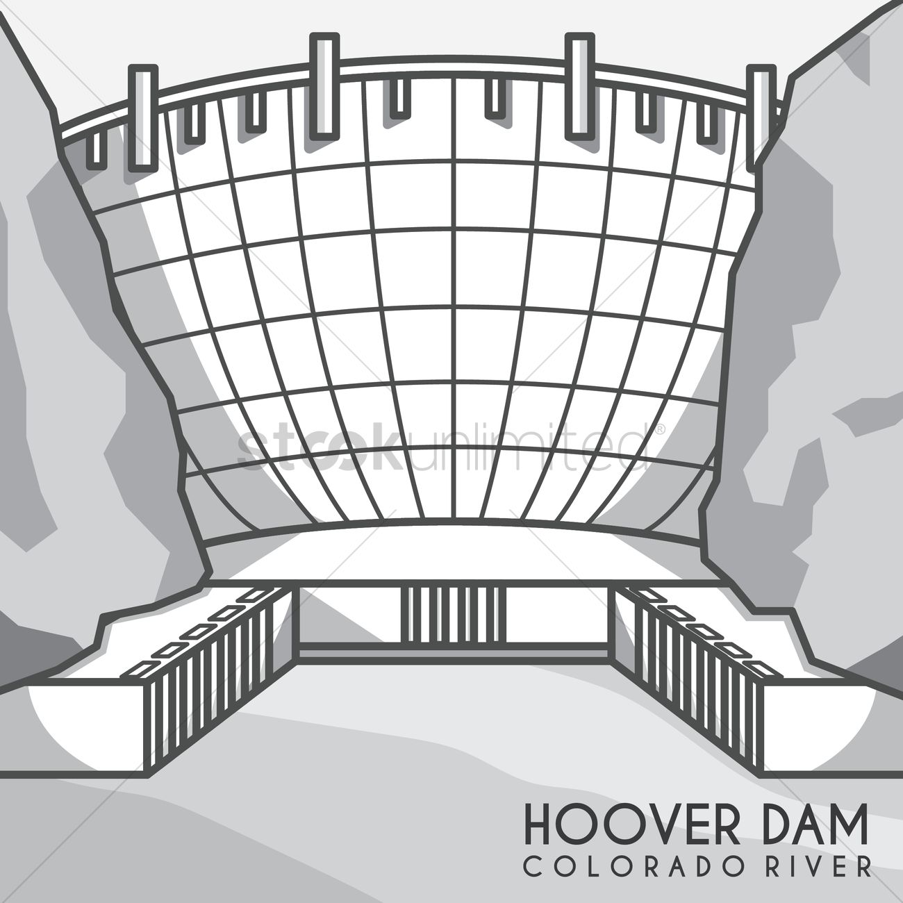 Boulder dam clipart - Clipground