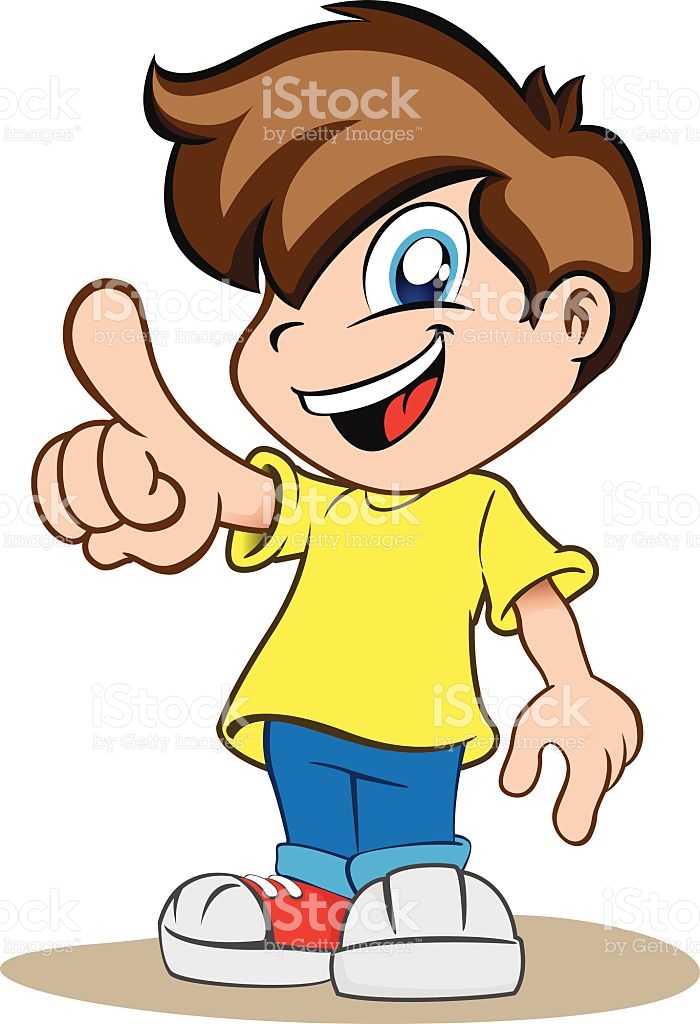 child pointing to the eyes clipart