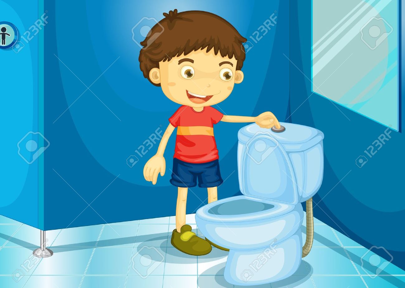 clipart flush the toilet - photo #13