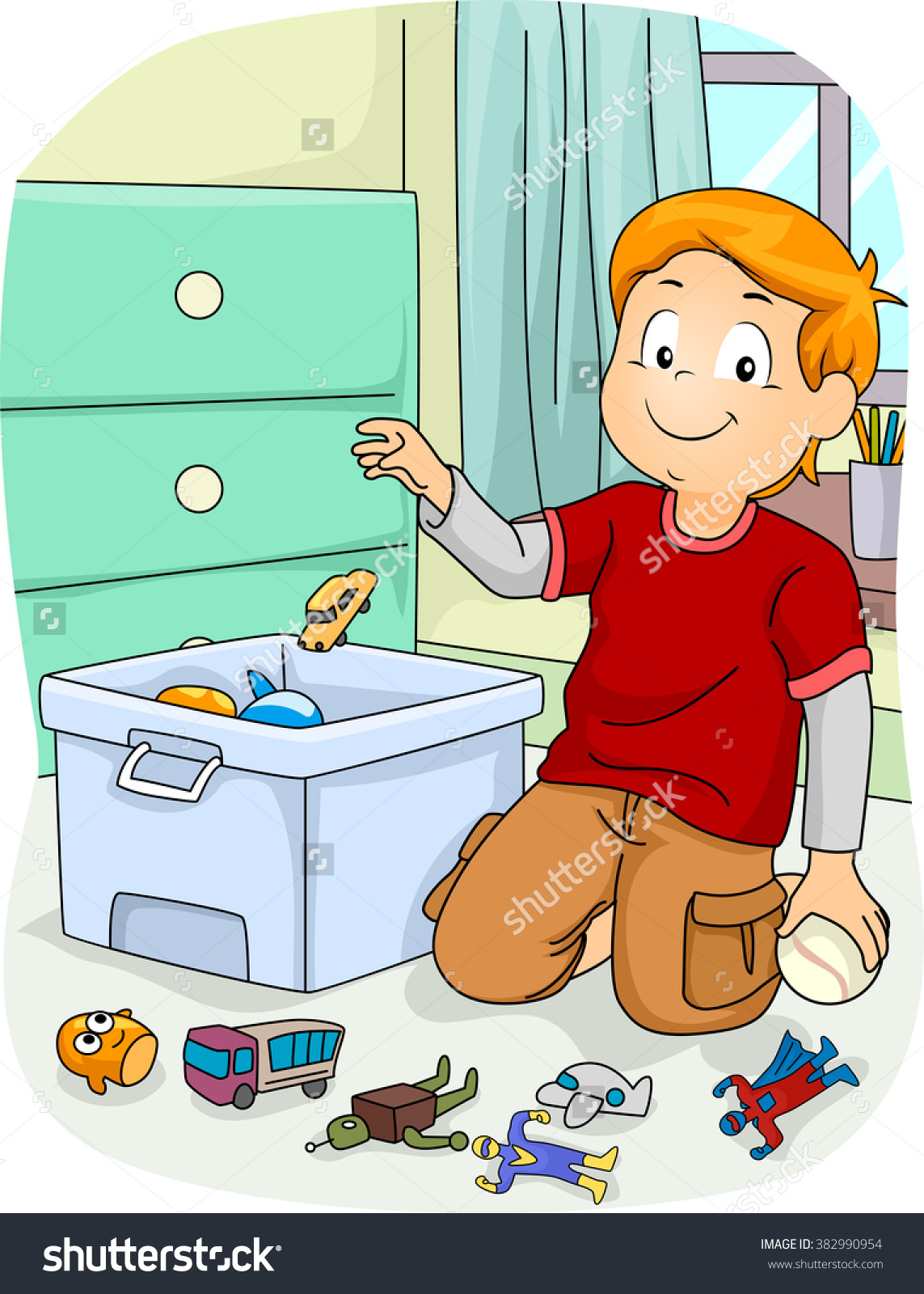 boy picking up toys clipart - Clipground