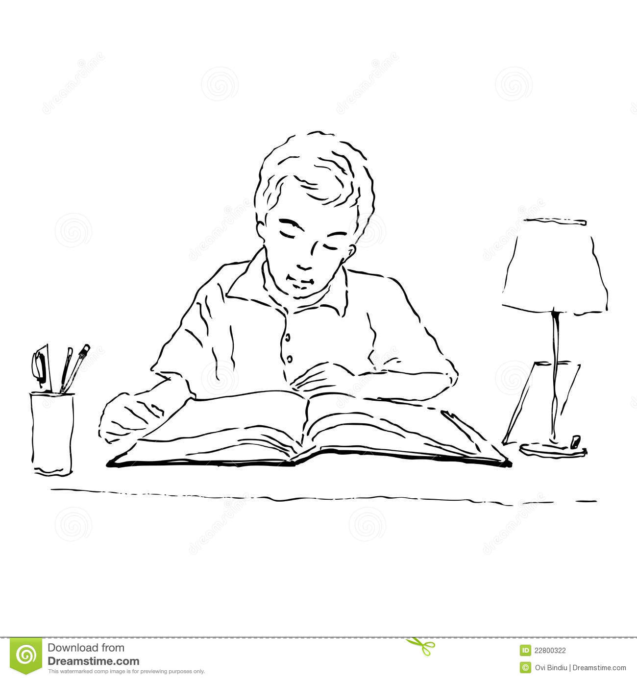 Boy Studying Clipart Black And White. Boy Studying Clipart Black And White.