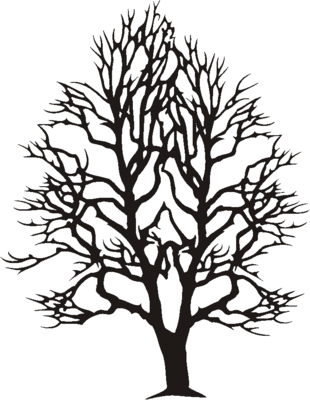dead tree outline clipart - Clipground