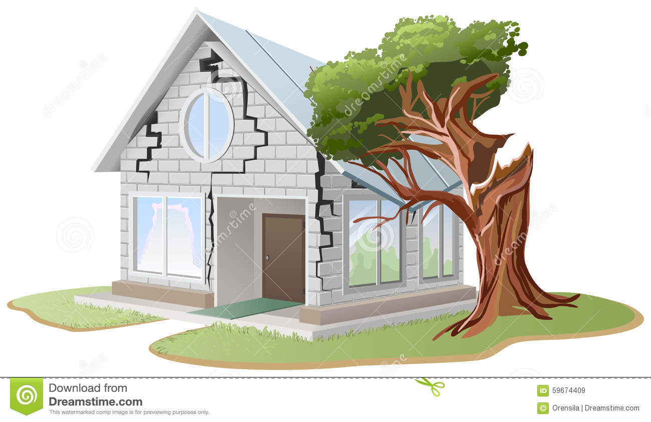 destroyed house clipart - photo #29
