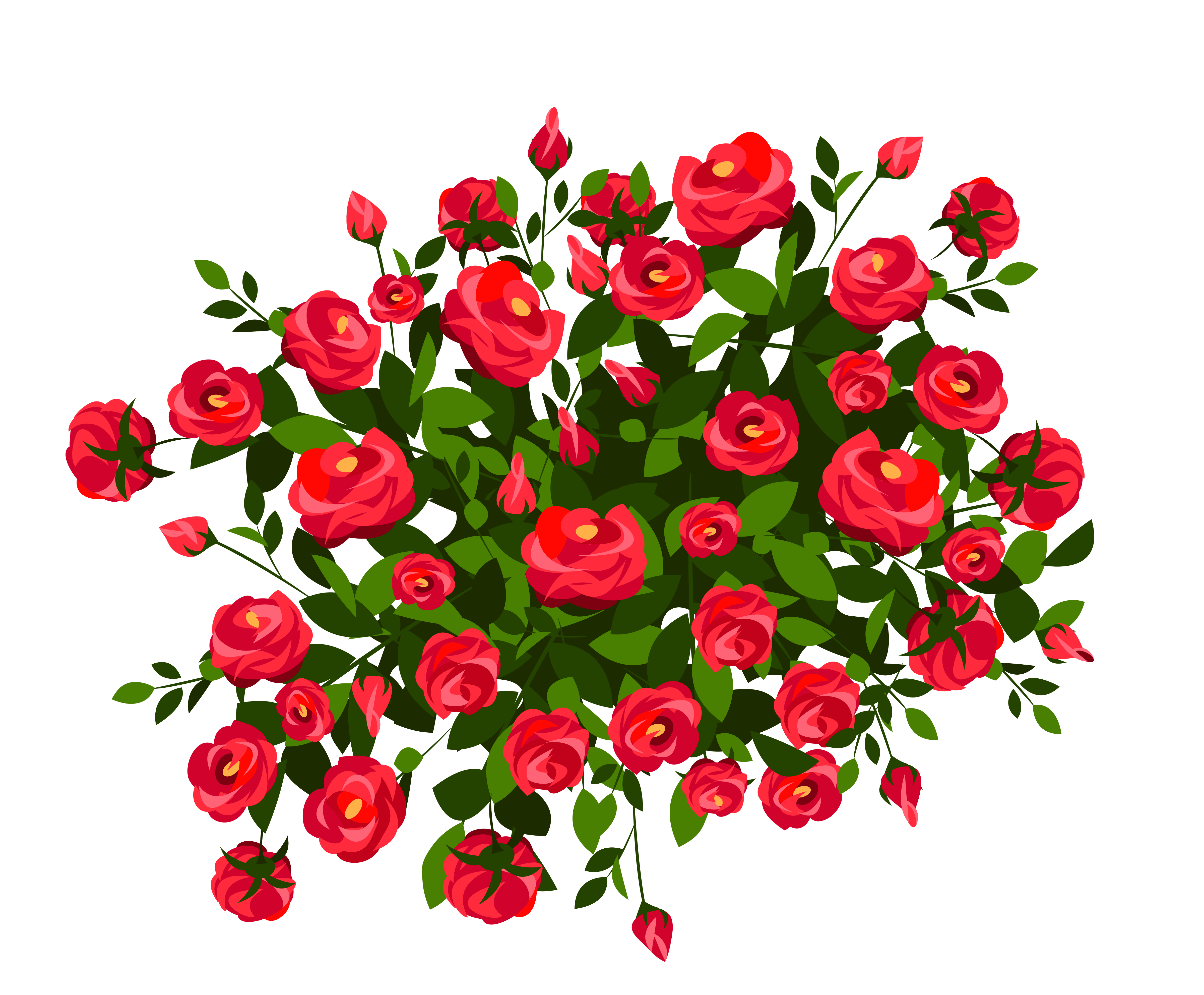 Red bush clipart - Clipground