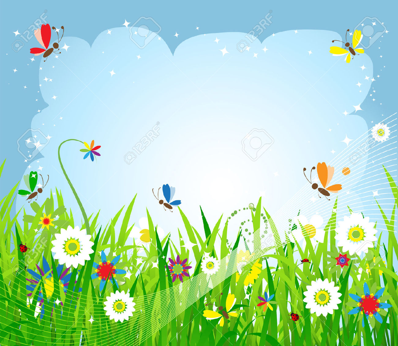 flower meadow clipart - photo #8