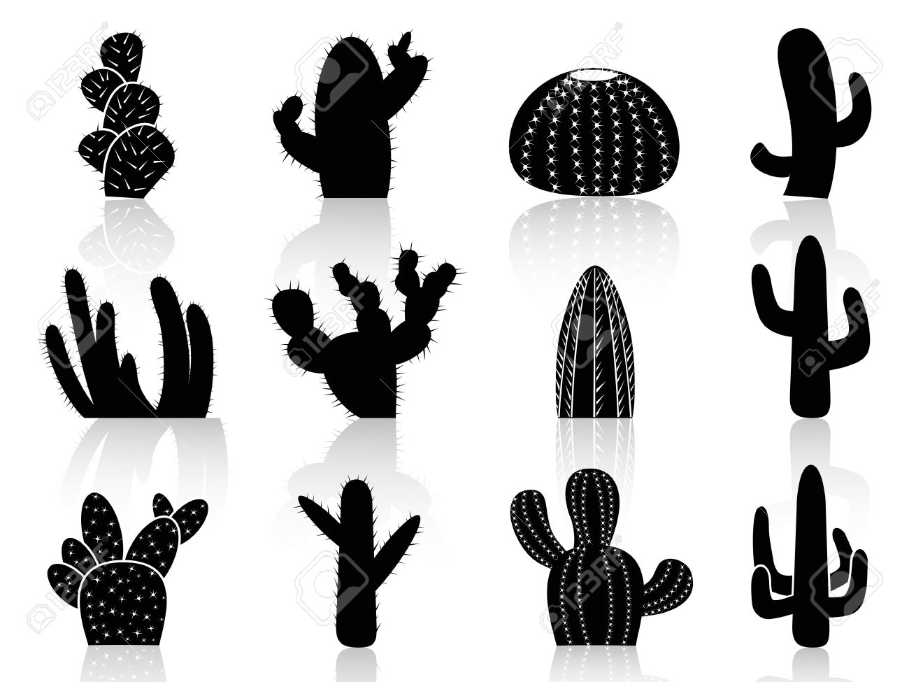 cactus silhouette clipart - Clipground
