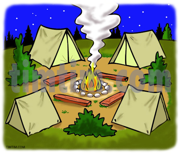 Camp site clipart - Clipground