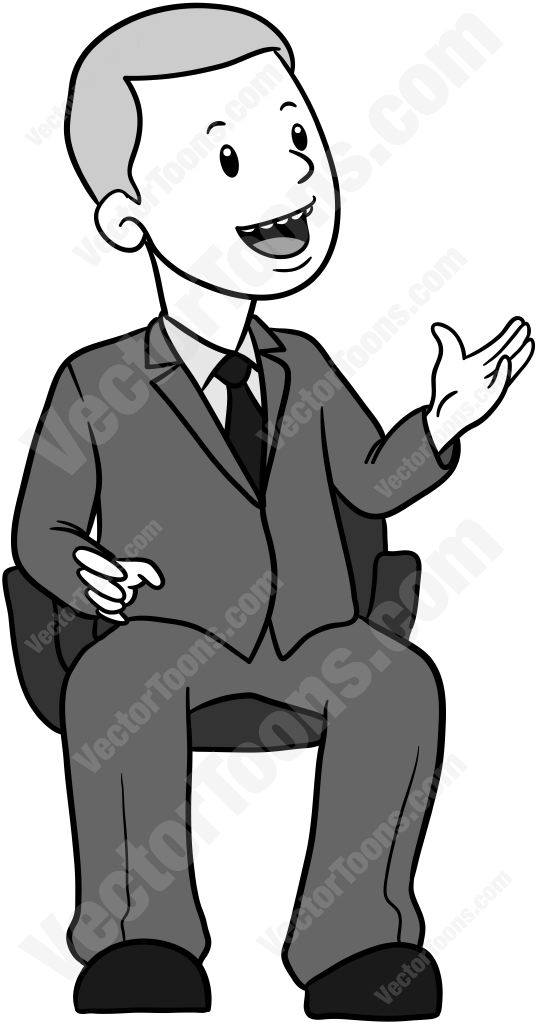 clipart man sitting in chair - photo #9