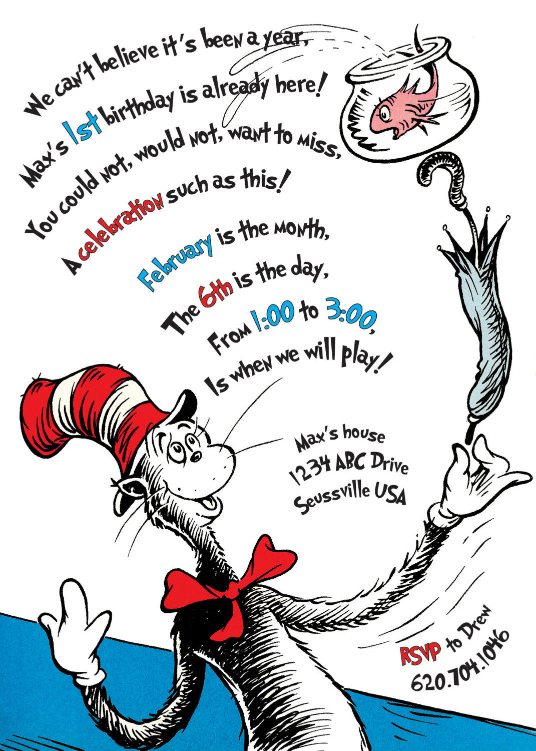 Free Printable Cat In The Hat Template
