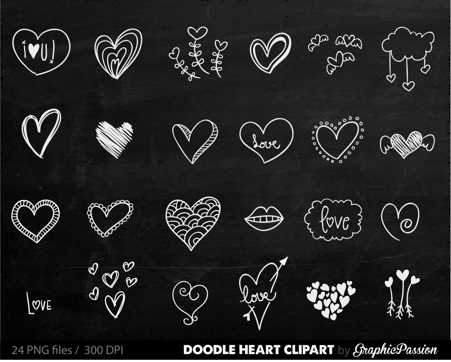 free chalkboard heart clipart - photo #14