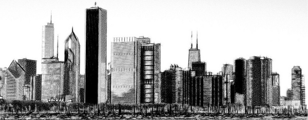 Chicago skyline clipart - Clipground