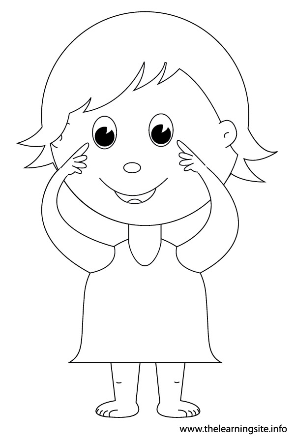 child pointing to the eyes clipart - Clipground