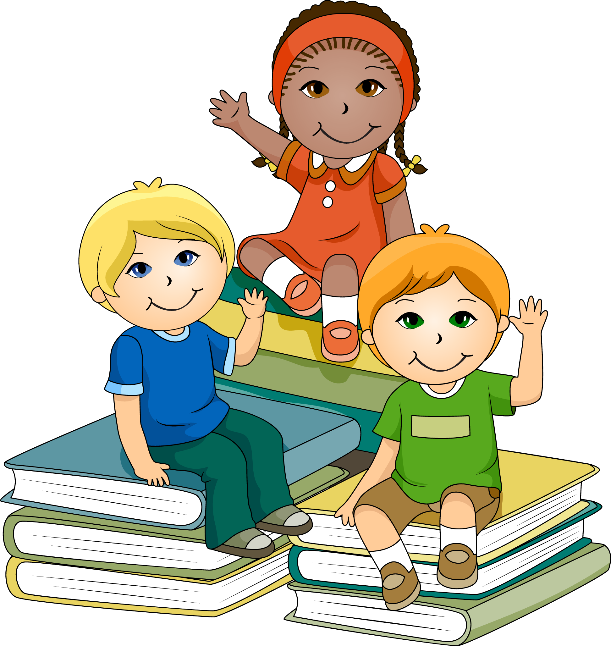 Clipart Kids Reading Together Clipground