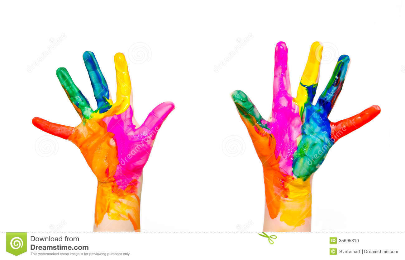 rainbow handprint clipart - photo #29