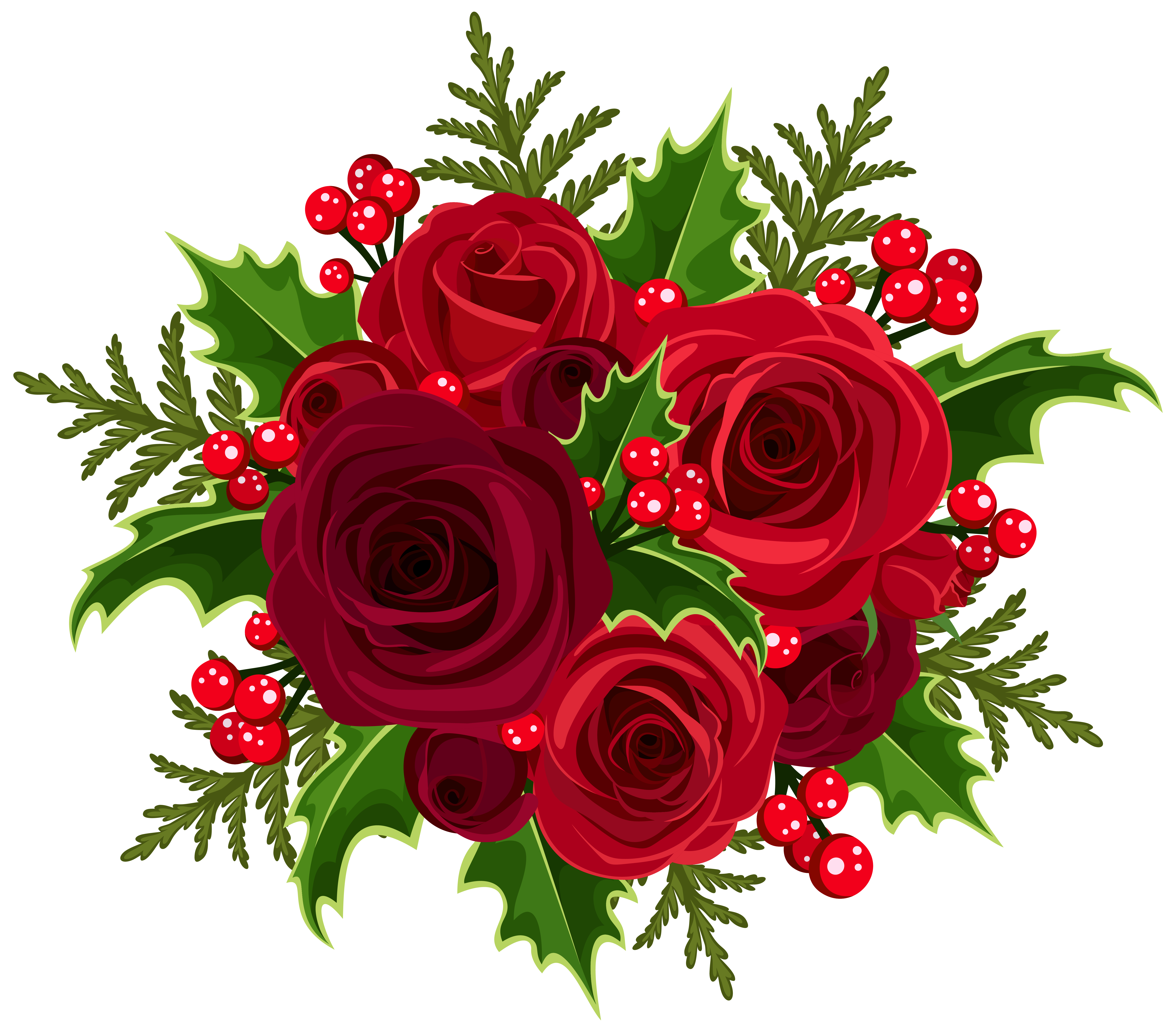 Christmas roses clipart - Clipground
