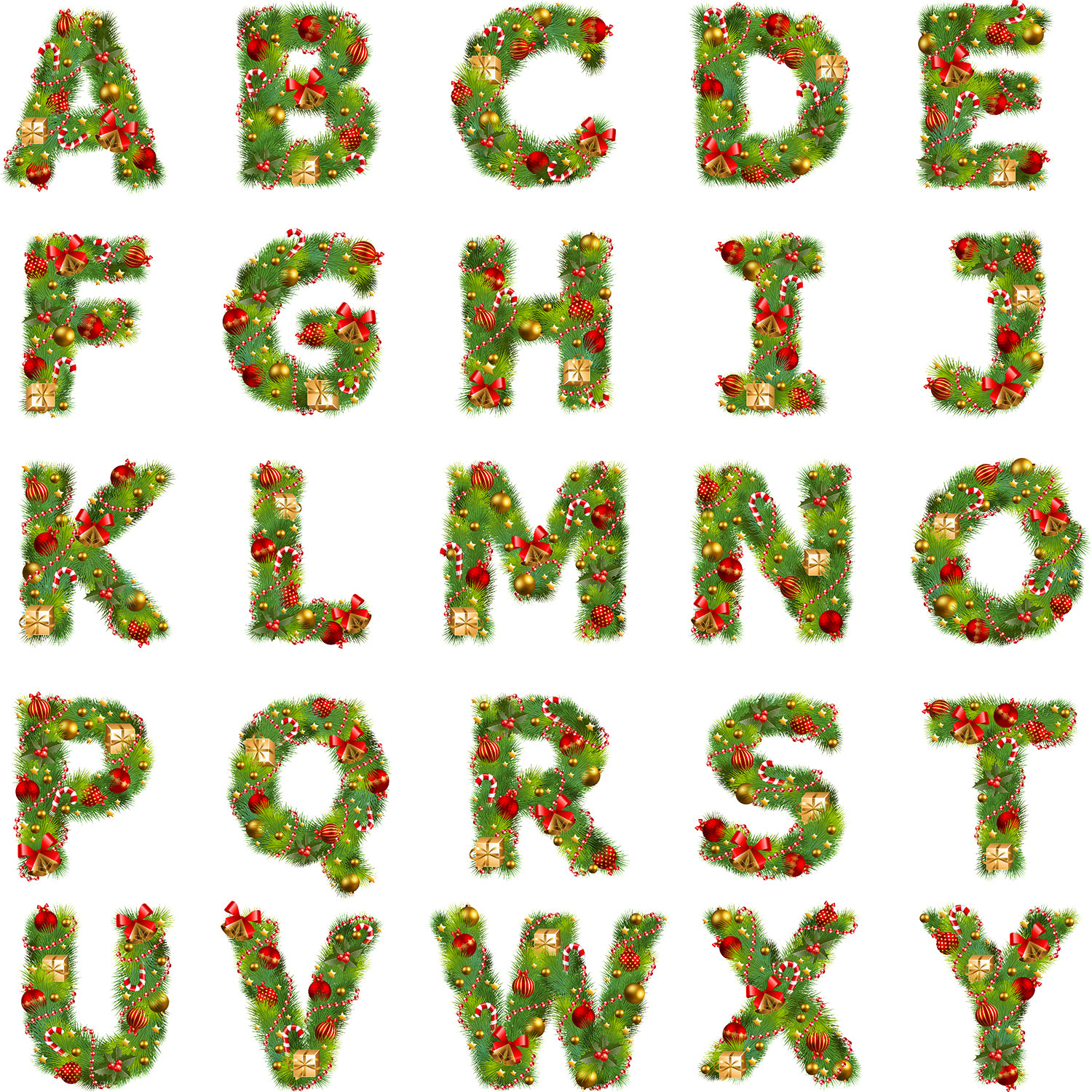 Free Printable Christmas Letters Of The Alphabet