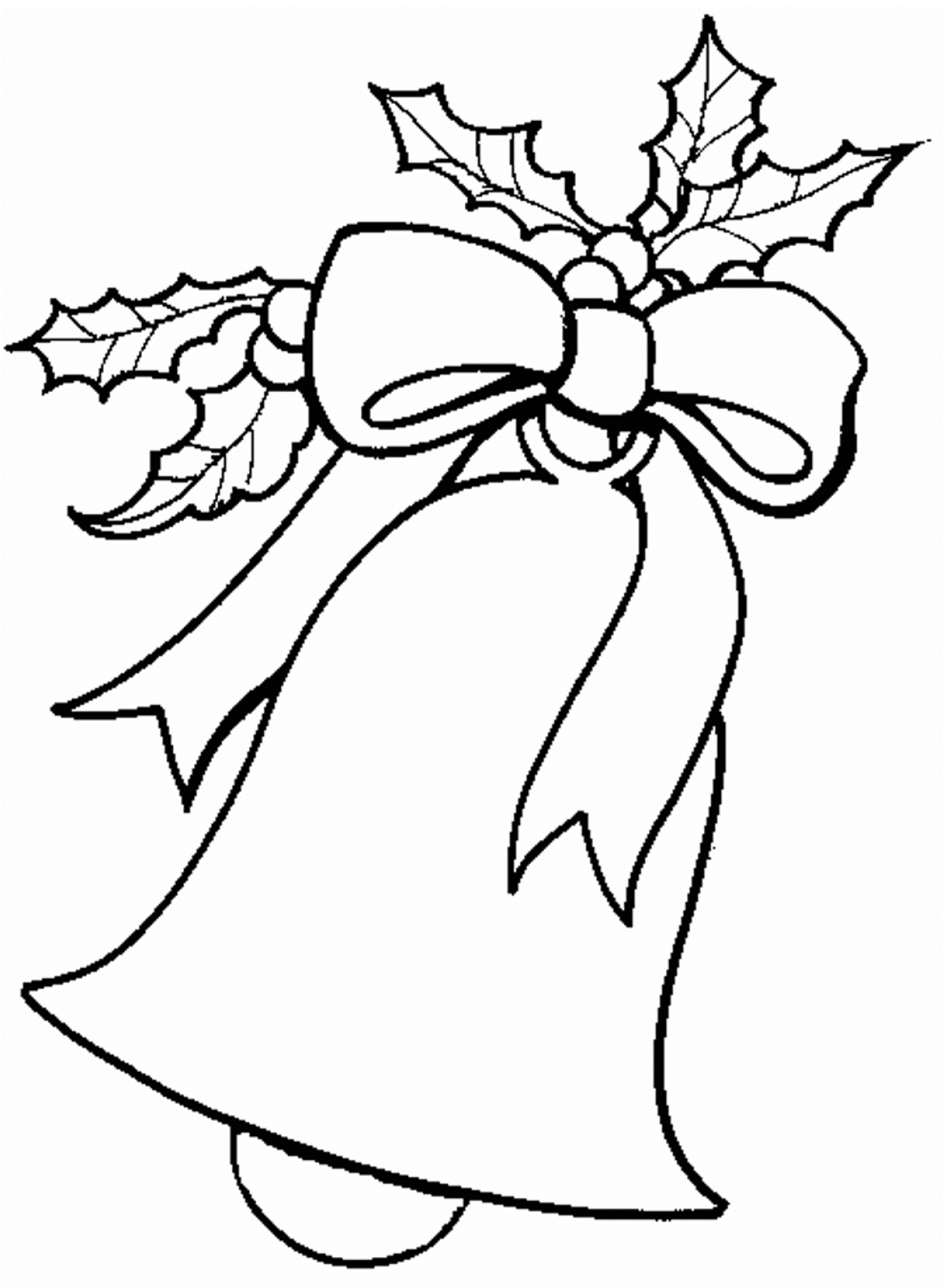 christmas bells clipart black and white - Clipground