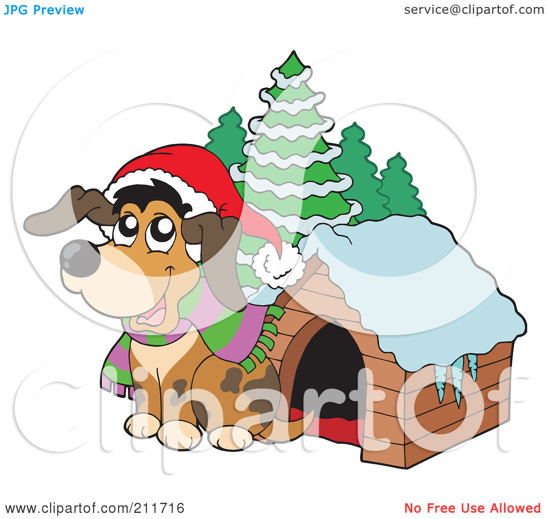free clipart christmas dog - photo #47