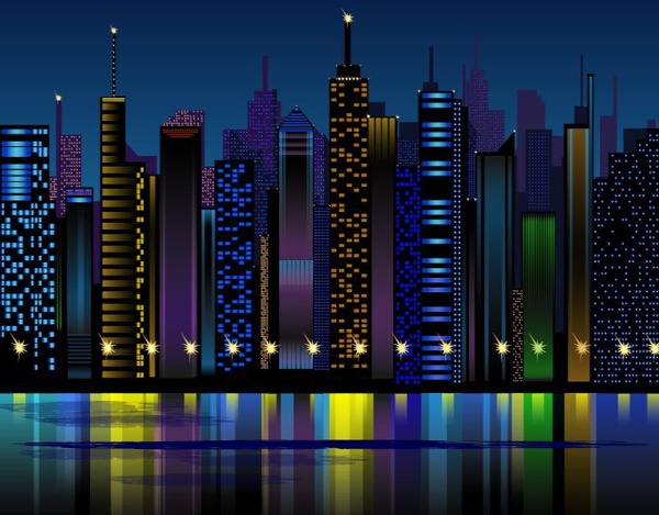 City at night clipart - Clipground