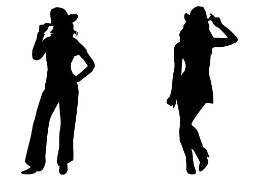 clipart black cowboy silhouette - Clipground